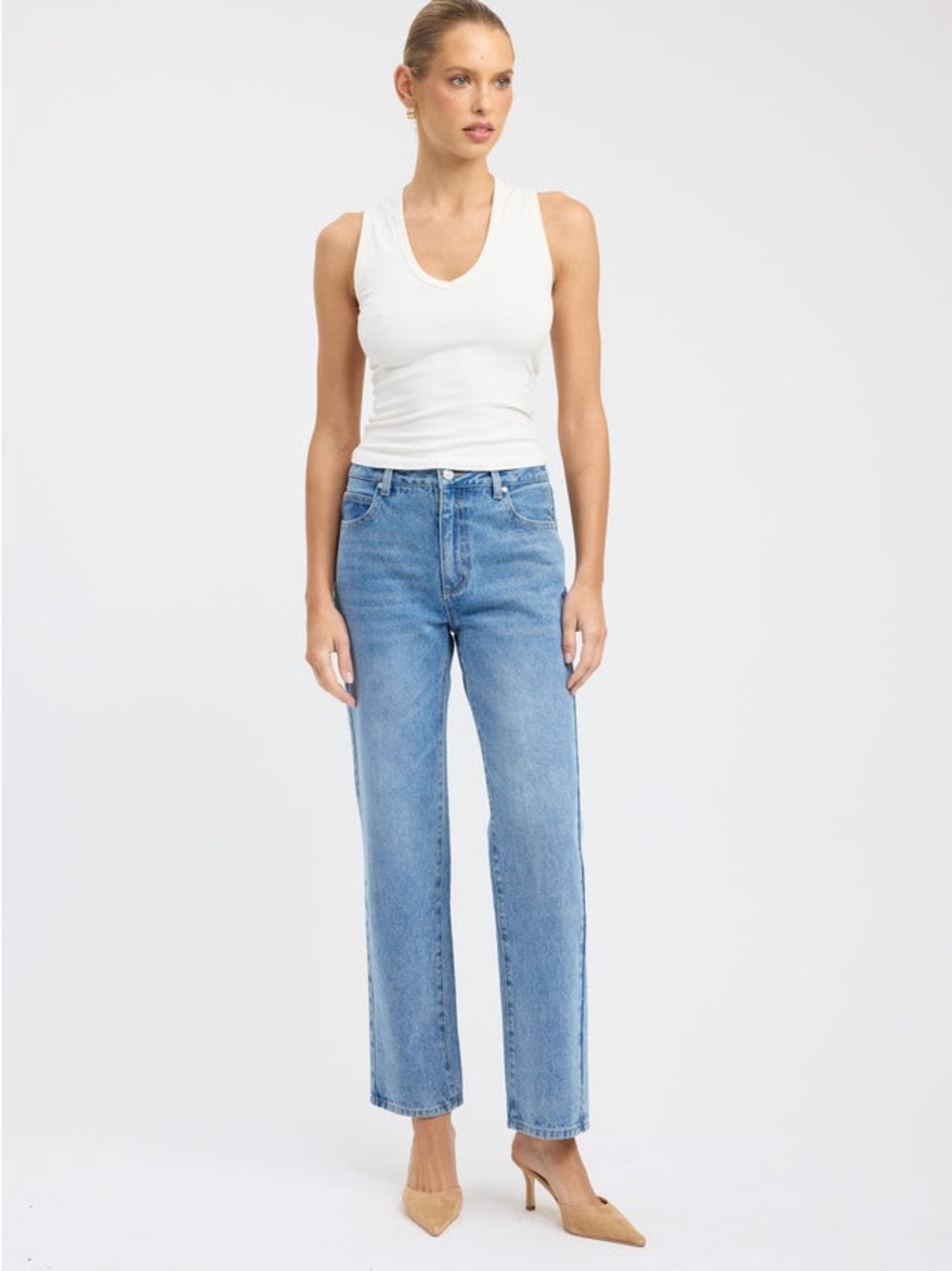 Kookaï Soho Tank in Coconut Water White/Cream Size 6 NWT